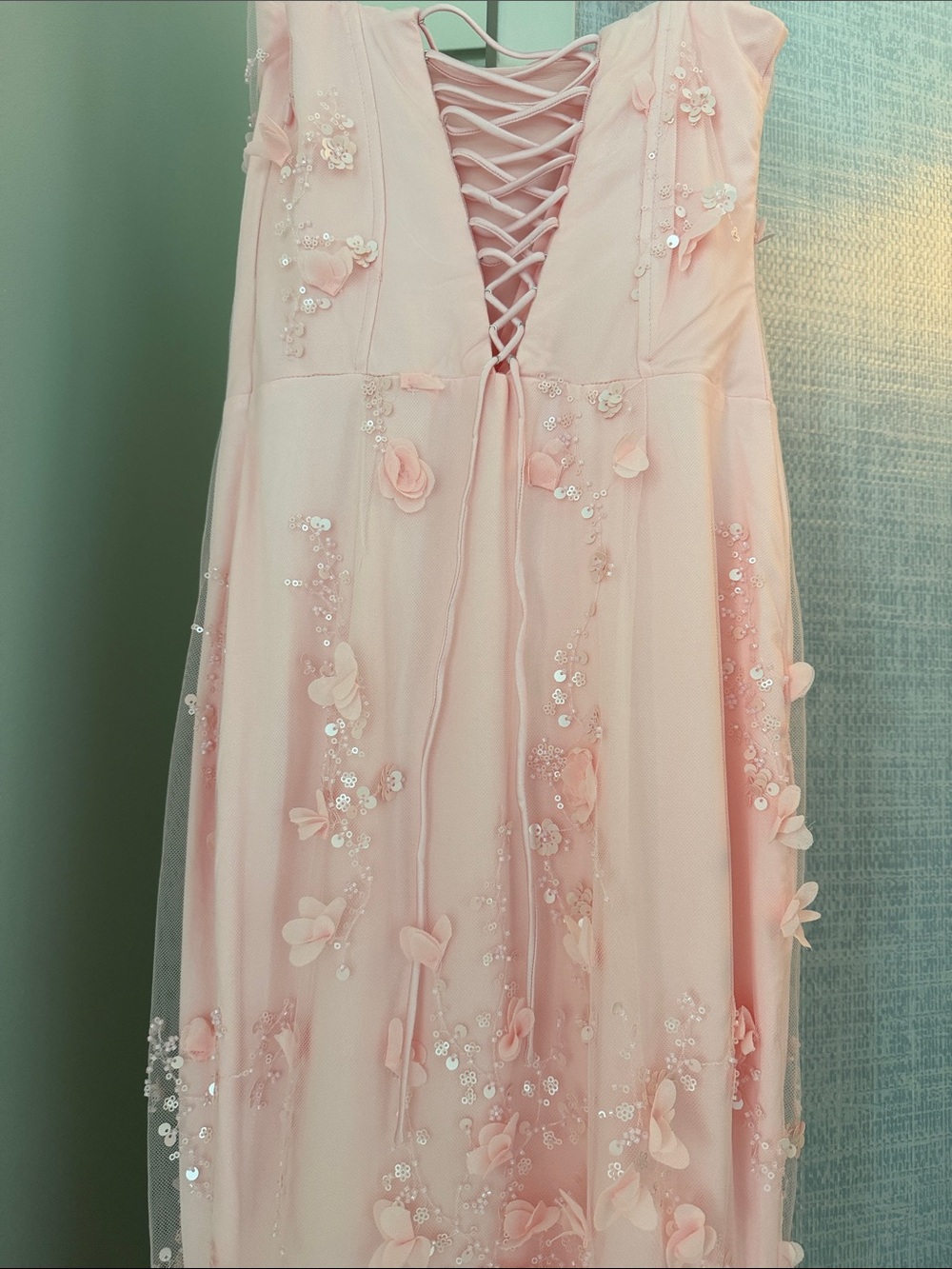 Oh Polly Pink Embellished Maxi Dress - Picture 10 of 12